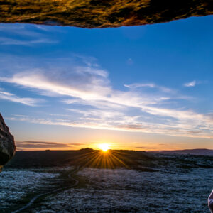 Simonside Sunset from the Small West Cave